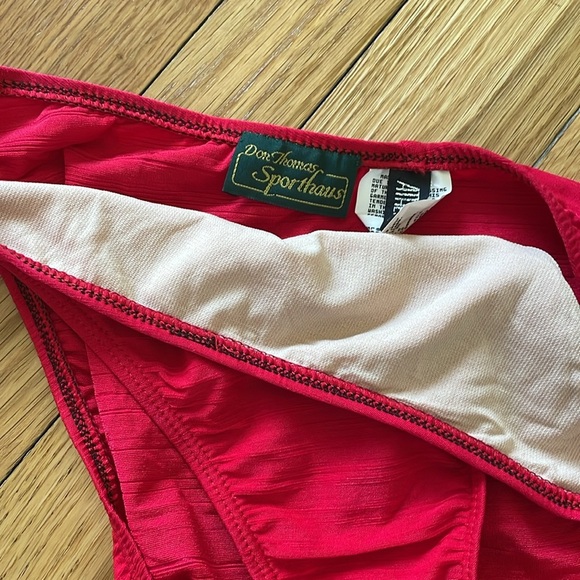 Athena Y2K 90s Red Underwire Bikini Swimsuit 2 pc Lined Women 14 - Picture 7 of 7